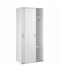 Armadio 2 ante scorrevoli "space" bianco 77,6x48,2x175,4 cm