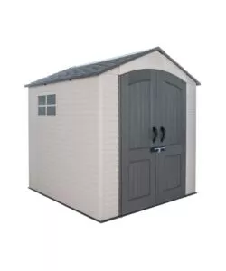 Casetta da giardino lifetime in resina grigio 214x214x227 cm