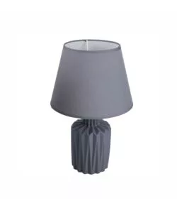 Lampada da tavolo 'vulcano' in ceramica grigia e14