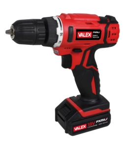 Kit valigetta trapano avvitatore a batteria valex "family-tech 218" 2 batterie 18v 0,80ah