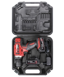 Kit valigetta trapano avvitatore a batteria valex "family-tech 218" 2 batterie 18v 0,80ah