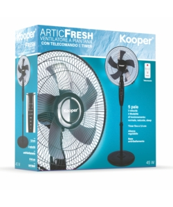 Ventilatore a piantana kooper nero 45w