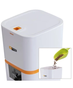 Distributore automatico di cibo cani e gatti ferplast "risto pet smart" bianco con controllo wi-fi