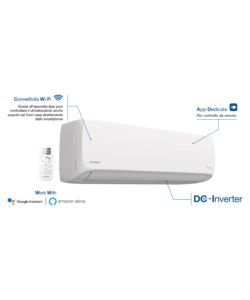 Climatizzatore caldo freddo hyundai pompa di calore 4 in 1 "wshn-123cg kit" monosplit e unita' esterna 12000 btu con wi-fi