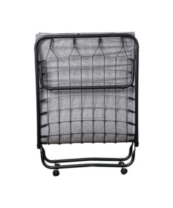Brandina singola pieghevole somnus con rete a maglia e materasso 80x190 cm