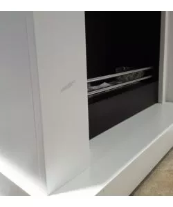 Outlet - difetti estetici - biocamino da pavimento tecno air system "ruby modello camogli" bianco