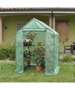 Telo di ricambio verdemax per serra anemone in pe rinforzato verde 140x140x195 cm