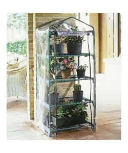 Telo di ricambio verdemax per serra azalea 4 ripiani in tnt trasparente 70x50x158 cm