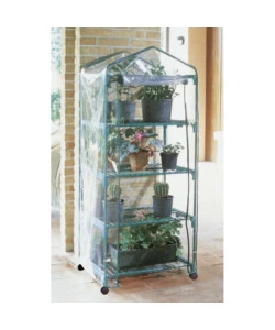 Telo di ricambio verdemax per serra azalea 4 ripiani in tnt trasparente 70x50x158 cm