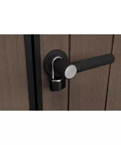 Casetta da giardino keter "newton+ 7513/1375" in resina marrone doppia opzione montaggio 413x230x246 cm
