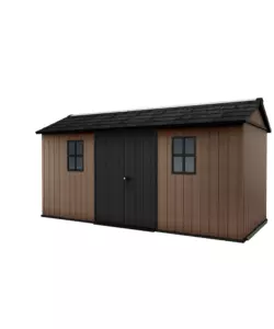 Casetta da giardino keter "newton+ 7515/1575" in resina marrone doppia opzione montaggio 476x230x246 cm