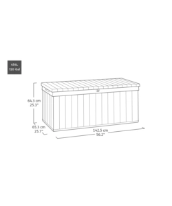 Baule keter 'darwin 120g' in resina verde 142,5x65,3x64,3 cm