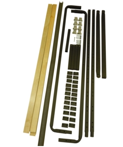 Rete matrimoniale con gambe in kit con 12 doghe 160x190 cm