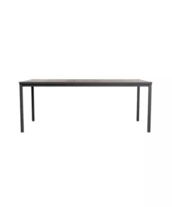 Tavolo da esterno keter "porto 200" in metallo grafite e piano effetto legno frassino 200x95x75 cm