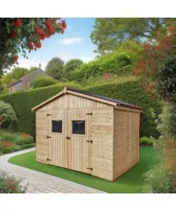 Casetta in legno da giardino habrita "eden" in abete rosso massiccio 300x220x226 cm