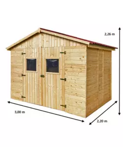 Casetta in legno da giardino habrita 'eden' in abete rosso massiccio 300x220x226 cm