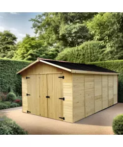 Garage in legno habrita "ed 2848 n" in abete 300x520x226 cm