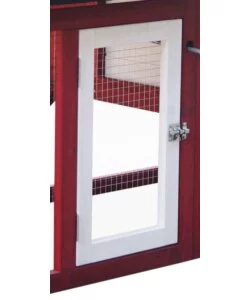 Casetta pollaio per galline in legno habrita "po 1562" rosso e bianco 152x62x92 cm