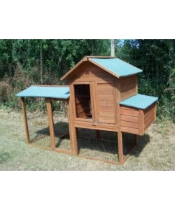 Casetta pollaio per galline habrita "po 2309" in legno 227x94x151 cm