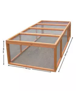 Conigliera da esterno in legno habrita 'cl 1809' in pino 180x90x48 cm