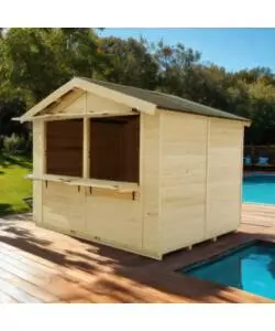 Chiosco in legno da esterno habrita "sylva 3624" 375x274x240 cm