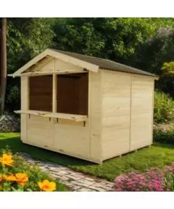 Chiosco in legno da esterno habrita "sylva 3624" 375x274x240 cm