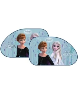 Coppia tendine auto laterali trapezio 'frozen ice' 65x38 cm