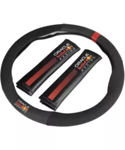 Kit coprivolante e passacintura redbull ' powerbar'  nero e rosso