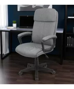 Sedia da ufficio bellahome "berkeley" in tessuto grigio melange 68x57x112-122 cm