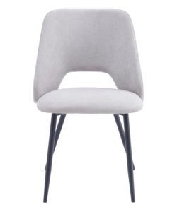 Sedia da pranzo "jamie" in tessuto beige 4 pezzi