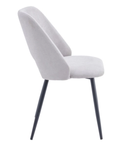 Sedia da pranzo "jamie" in tessuto beige 4 pezzi