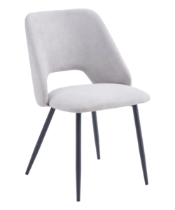 Sedia da pranzo "jamie" in tessuto beige 4 pezzi