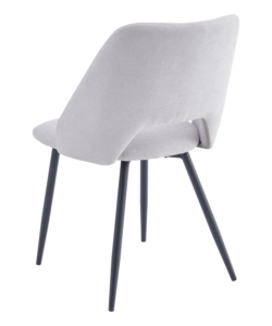 Sedia da pranzo "jamie" in tessuto beige 4 pezzi