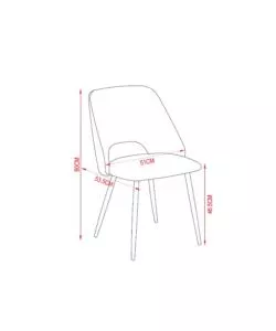 Sedia da pranzo 'jamie' in tessuto beige 4 pezzi