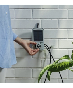Programmatore d'irrigazione solare g.f. "aquatime solar uno.3 kit20" con 13 programmi per 20 vasi