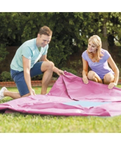 Piscina fuori terra con struttura rettangolare intex "rectangular frame" rosa 220x150x60 cm - cod. 28266np