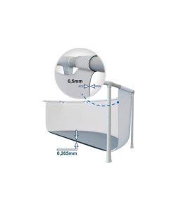 Piscina fuori terra con struttura rotonda intex "prisma frame" griogio chiaro 305x305x76 cm - cod. 26702np