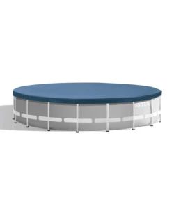 Piscina fuori terra con struttura rotonda intex "prisma frame" grigio chiaro 549x549x122 cm - cod. 26732np