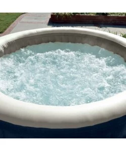 Piscina idromassaggio gonfiabile intex "bubble blue" 4 posti 180x180x66 cm - cod. 28486ex