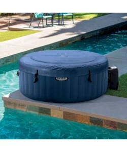 Piscina idromassaggio gonfiabile intex "bubble blue" 4 posti 180x180x66 cm - cod. 28486ex