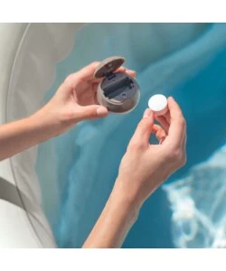 Piscina idromassaggio gonfiabile intex "bubble blue" 4 posti 180x180x66 cm - cod. 28486ex