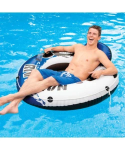 Ciambella gonfiabile intex "river run" blu 135x135 cm - cod. 58825eu