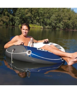 Ciambella gonfiabile intex "river run" blu 135x135 cm - cod. 58825eu