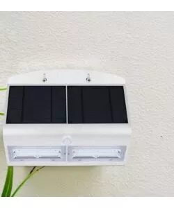 Lampada led solare a muro da esterno vtac bianco 4000k