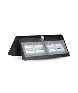 Lampada led solare a muro da esterno vtac nero 4000k