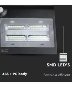 Lampada led solare a muro da esterno vtac nero 4000k
