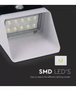 Applique led da esterno vtac nero con sensore 4000k