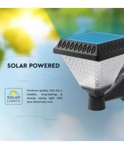 Applique led solare vtac nero a piramide con telecomando 3in1