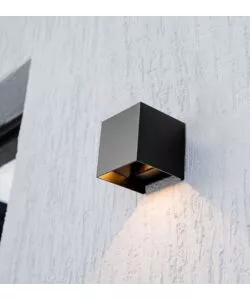 Applique led solare da esterno vtac nero 3000k
