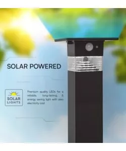Piantana led solare da esterno vtac nero 3000k